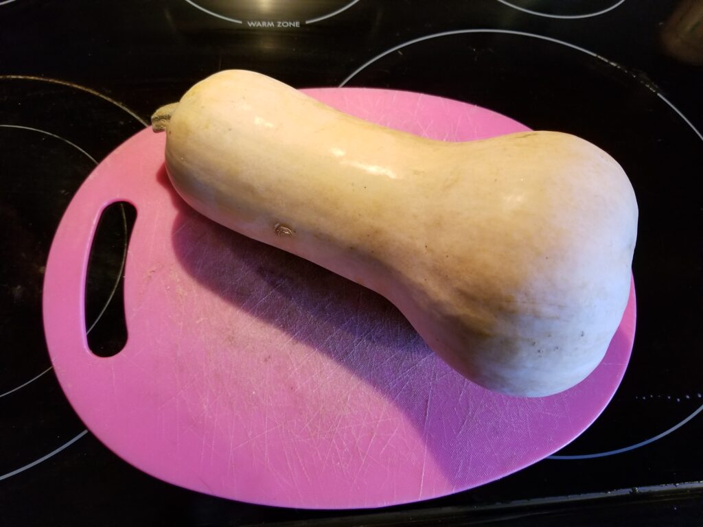 Squash on cutting board