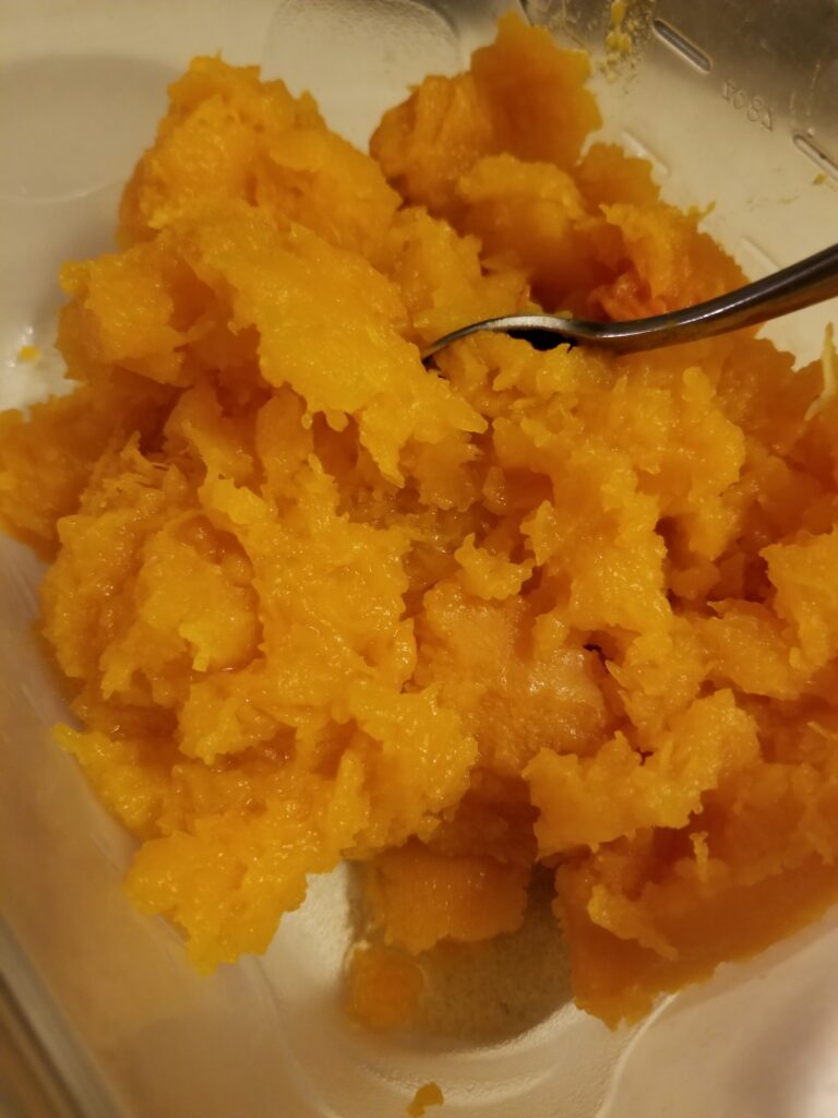 Mashed butternut squash.