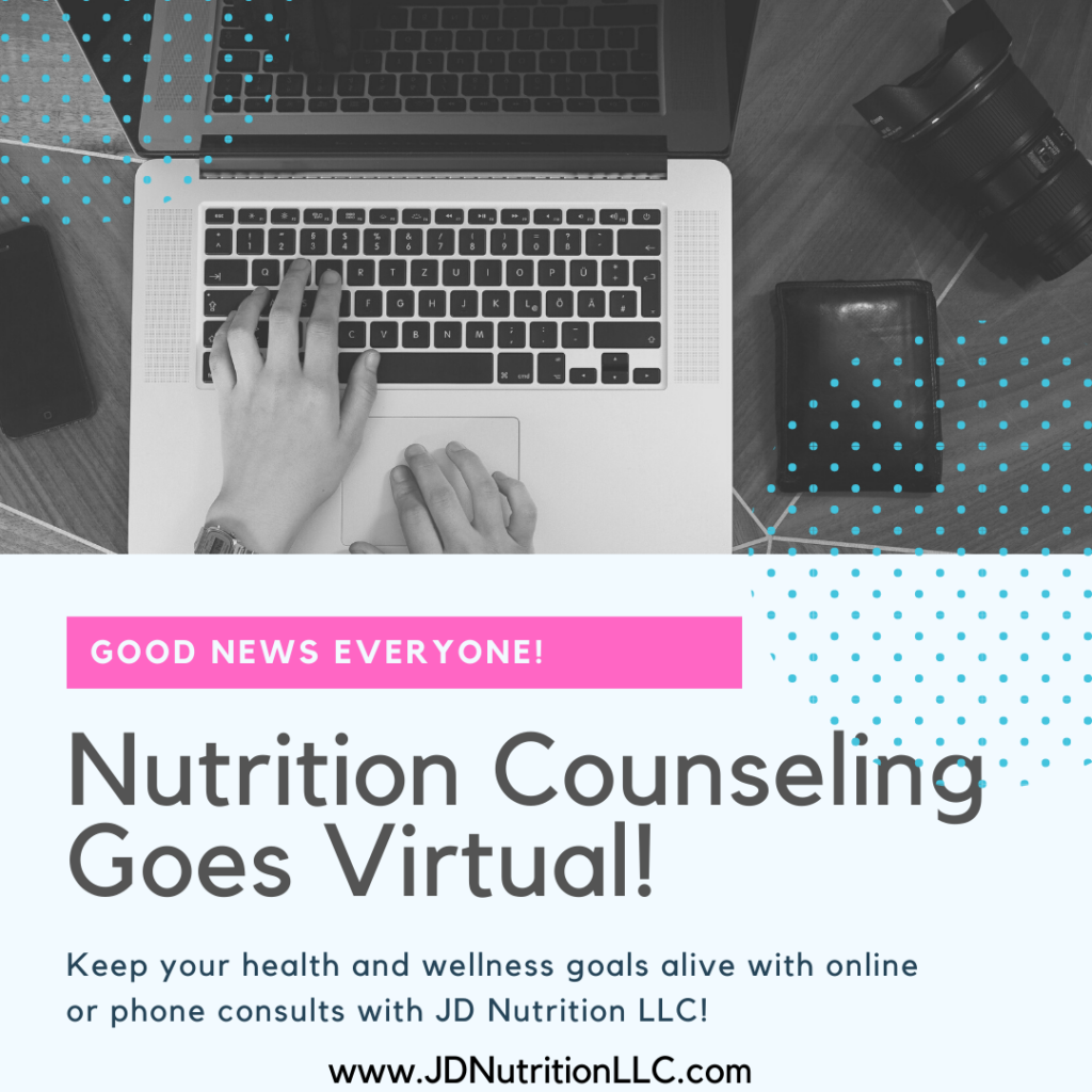 JD Nutrition LLC nutrition counselling is virtual